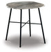 Laverford - Round End Table - Chrome / Black Signature Design by Ashley®