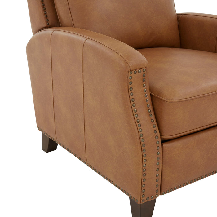 Jack - Push Back Recliner With Track Arms And Nailhead Accents Ridgecrest Home