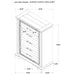 5 Drawer Bedroom Chest Of Drawers - Vintage Furniture Max