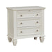 Cottage 3 Drawer Nightstand With Pull Out Tray - Cream White Furniture Max