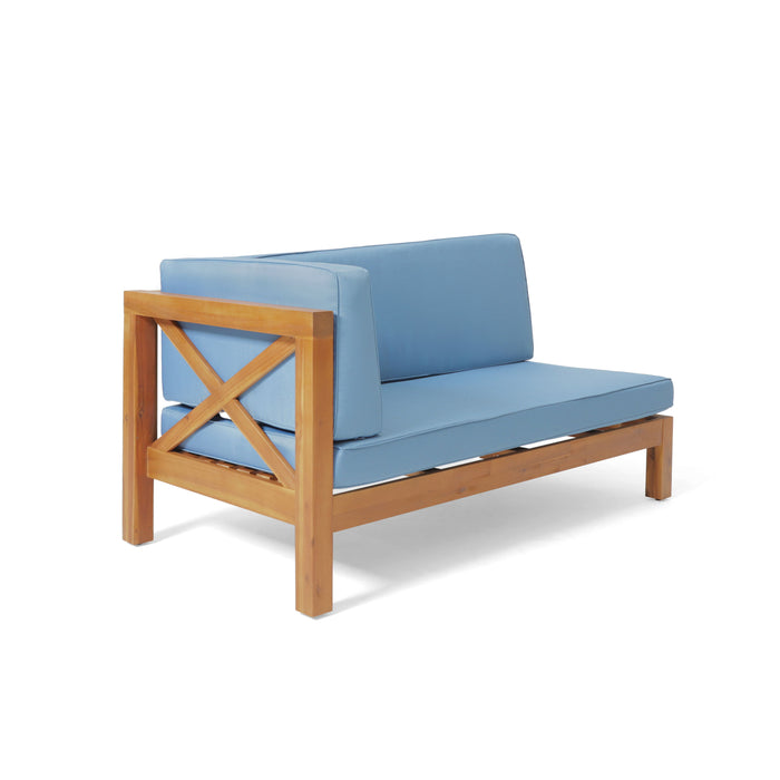 Brava X - Back Corner Bench - L With Coffee Table, Blue