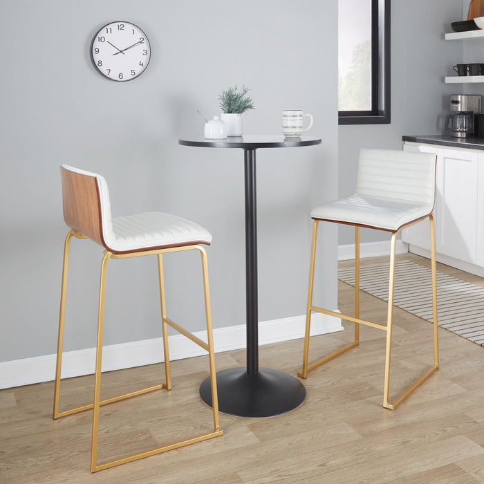 Mason Mara - Contemporary Versatile Desig Fixed Height Barstool (Set of 2) Lumi Source