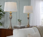 Ashland - Contemporary Table Lamp (Set of 2) - Nickel / White Lumi Source