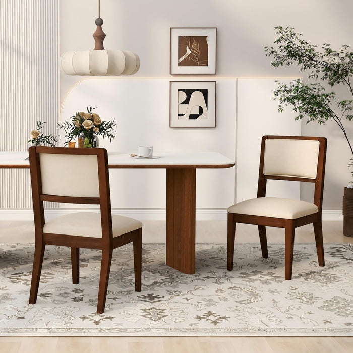 Compact Ergonomic Upholstered Side Chairs (Set of 2) Home Essentials