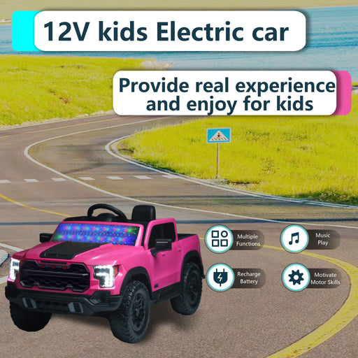 12V Kids Ride On Car With Remote Control, 4 Wheel Shock Absorption, Multifunctional Music Player Perfect Gift For Toddlers - Pink Daily Nest