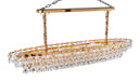 Michael Amini Lighting - Gala 14-Light Rectangular LED Chandelier - Gold Michael Amini