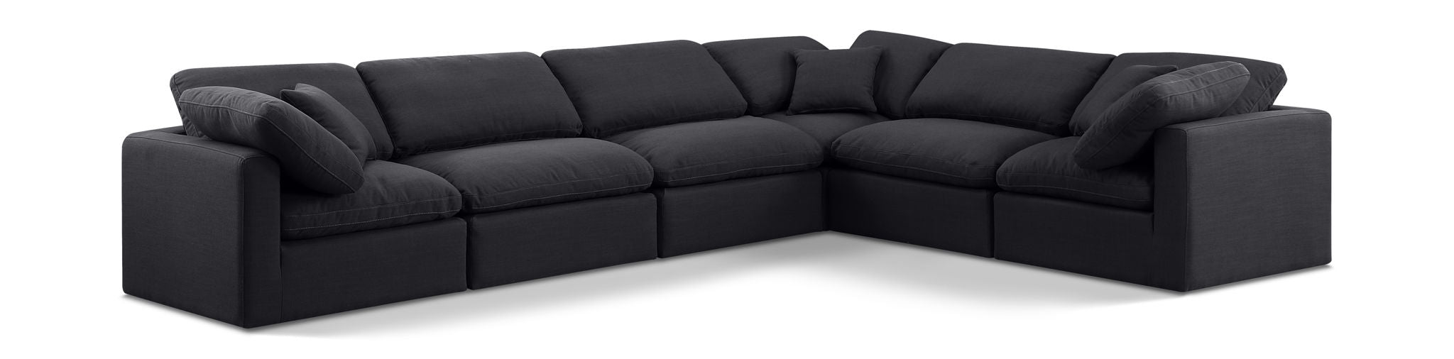 Indulge - Linen 6 Piece Modular Corner Sectional Meridian Furniture