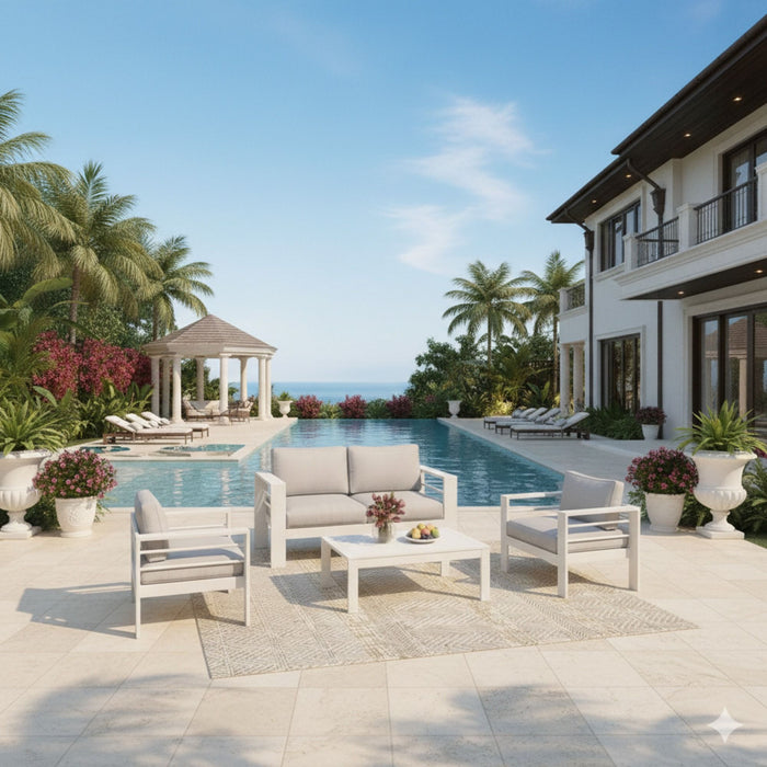 Outdoor Patio Set With All-Weather Thick Cushions