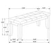 Erskin - Upholstered Dining Bench With Button Tufted Cushion - Dark Gray Furniture Max