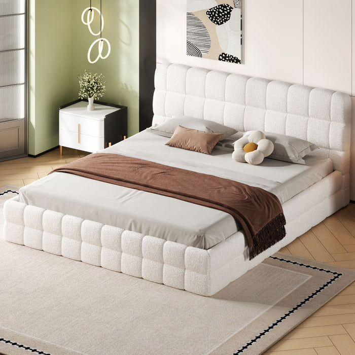 Upholstered Platform Bed With Headboard Dreamland