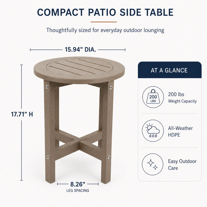 Round Outdoor Side Table Home Essentials