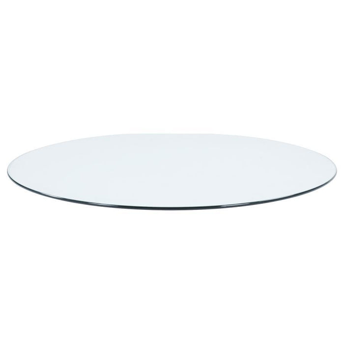 54" 10mm Round Clear Tempered Glass Top - Clear