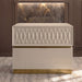 Stanley - 2 Drawer Nightstand With Crocodile Texture - Gray Matrix Furniture Group