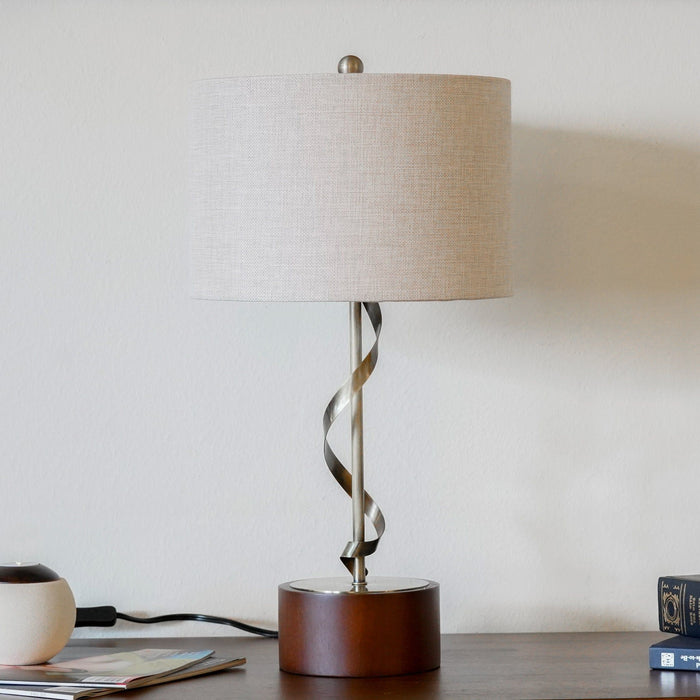 Nightstand Desk Lamp With Twisted Base - White Ashcroft Furniture