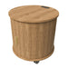 Cylinder Nightstand With Charging Station & Sliding Door Home Essentials