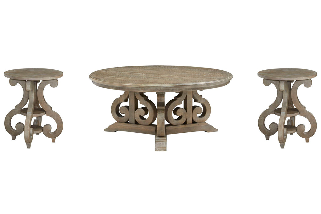 Tinley Park - Round Cocktail Table Set Magnussen Furniture