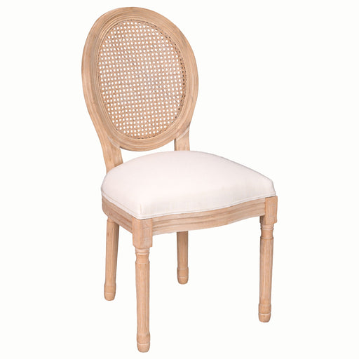 Dining Chairs, Upholstered With Round Back (Set of 2) - Beige Home Essentials