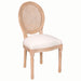 Dining Chairs, Upholstered With Round Back (Set of 2) - Beige Home Essentials