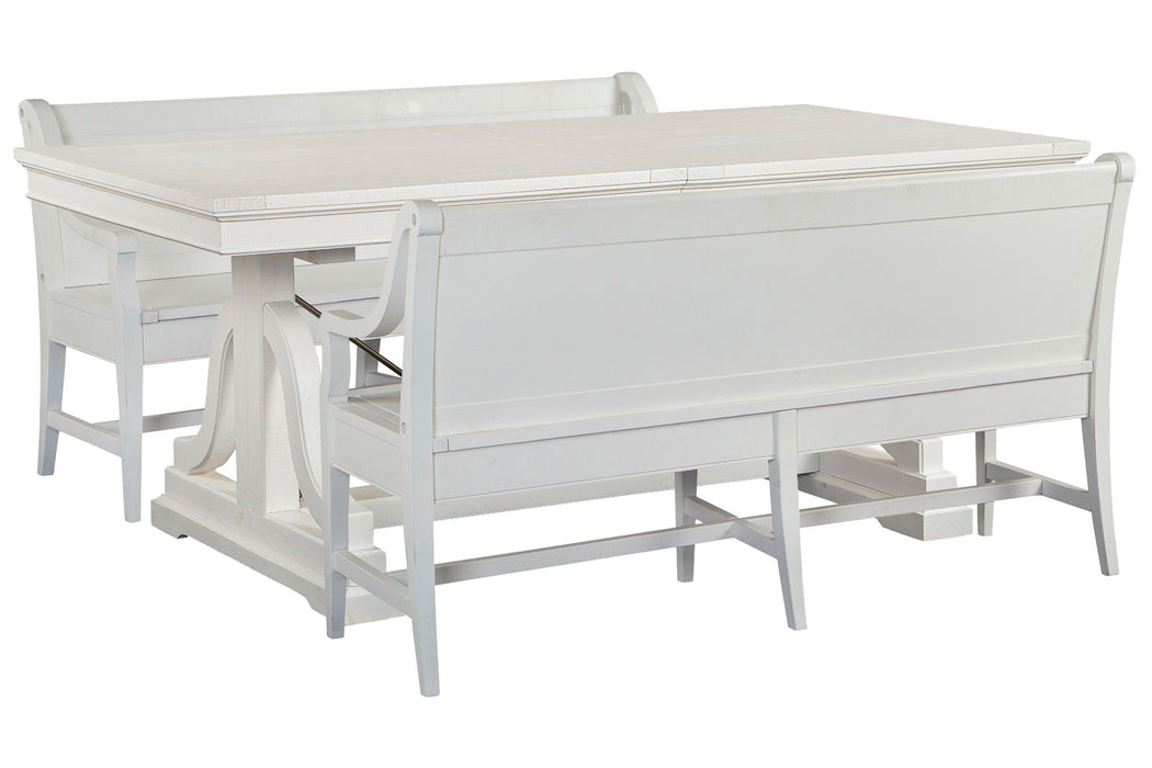 Heron Cove - Extendable Trestle Dining Table Set Magnussen Furniture