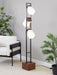 Bento - Contemporary Floor Lamp - Black / Walnut / White Lumi Source