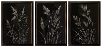Janisburg - Wall Art Set (Set of 3) - Black / White / Brown Signature Design by Ashley®