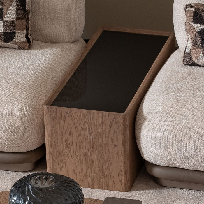 Bristol Point - Sectional Table - Saddle Brown Michael Amini