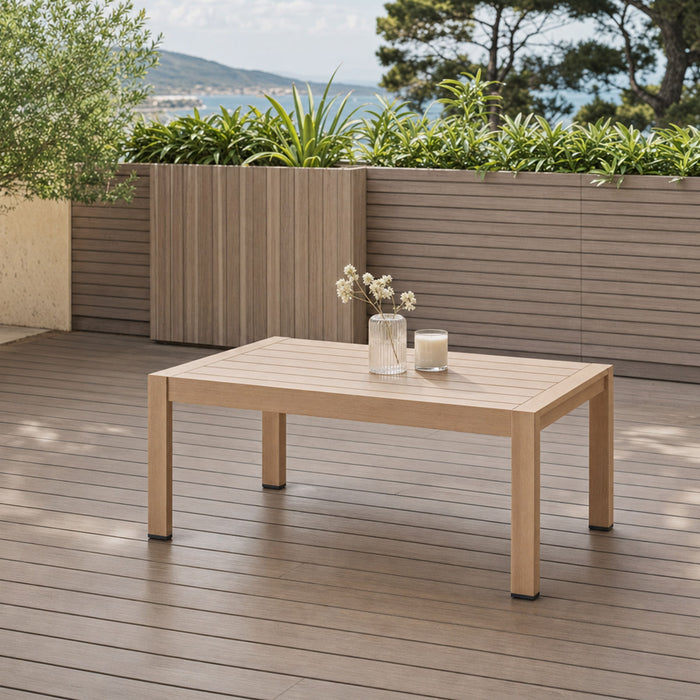 Outdoor Coffee Table - Beige Brown Home Essentials