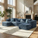 Modular Sectional Sofa, Boneless Couch With 2 Movable Ottomans Hearth and Haven