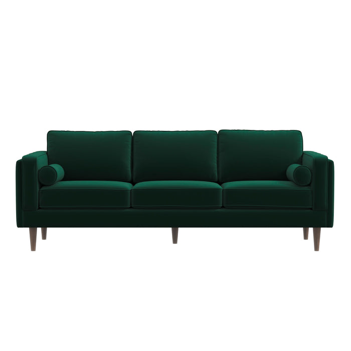 Amber Luxury Modern Velvet Sofa - Green