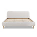 Roman - King Curved Headboard Upholstered Platform Bed - Light Beige Jennifer Taylor Home
