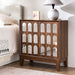 Double Door Cabinet - Walnut Home Essentials