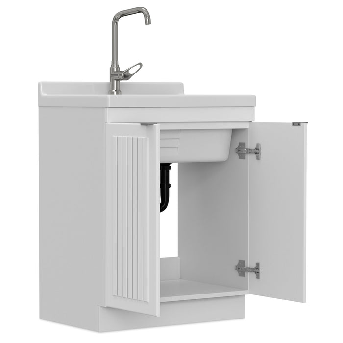 Murphy - Laundry Cabinet & Faucet And Stainless Steel Sink Simpli-Home