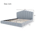 Queen Upholstered Bed Frame With Shell Shaped Headboard - Light Blue - Light Blue Hearth and Haven