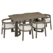 Rectangular Dining Table Set For 6 With Upholstered Barrel Back Chairs Hearth and Haven
