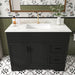 Bathroom Vanity, Fluted Cabinet, Soft Close Doors & Drawers, Single Faucet Hole, Sink Included - Black Home Essentials
