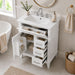 Modern Bathroom Vanity With Sink, Flip Drawer & 3 Drawers, Soft Close Hinges, Adjustable Shelf Hearth and Haven