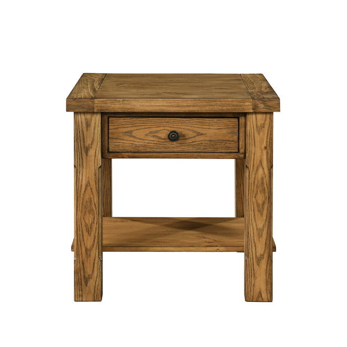Duncan - 1 Drawer End Table - Walnut New Classic