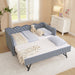 Gingham Daybed With USB Charging Port, Wave-Shaped Design Home Essentials