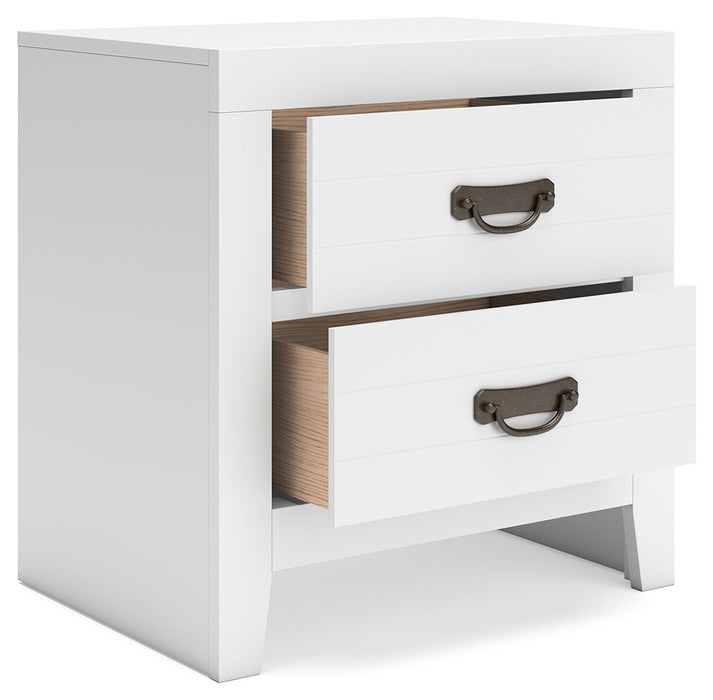 Binterglen - Two Drawer Night Stand - White Signature Design by Ashley®