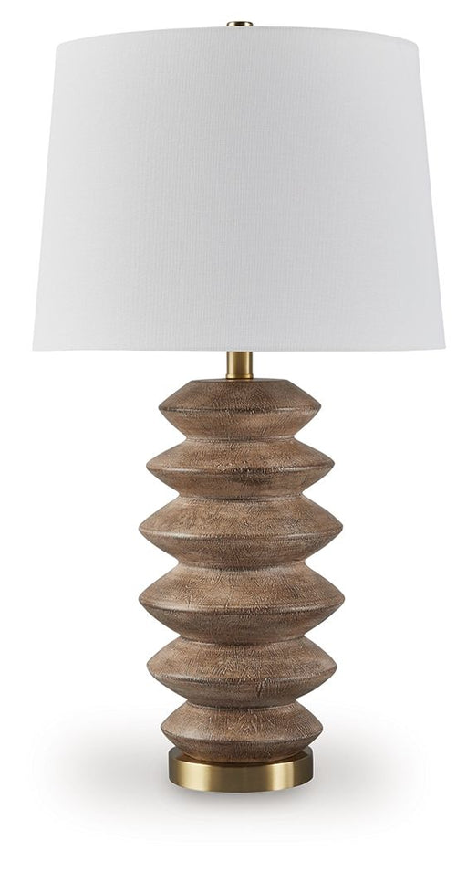 Jyllyard - Poly Table Lamp - Brown / Gold Finish Signature Design by Ashley®