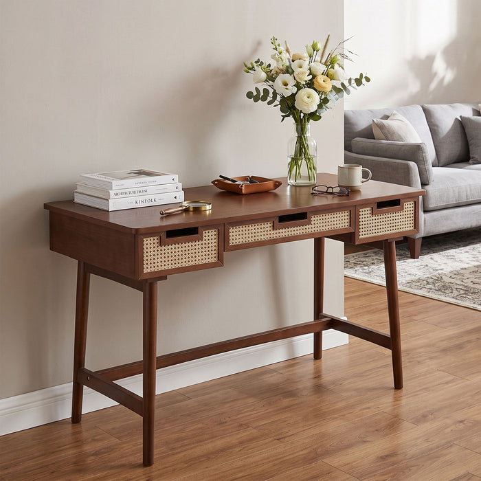 Writing Desk With 3 Drawers For Living Room Noble House
