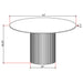 Quincy - Round Dining Table - White Marble Furniture Max