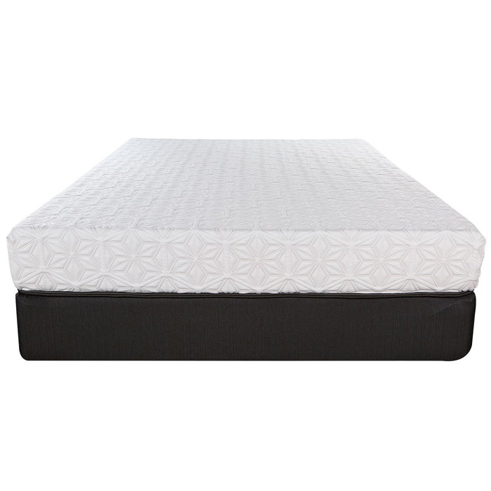 8" Queen Three Layer Gel Infused Memory Foam Smooth Top Mattress - White / Black