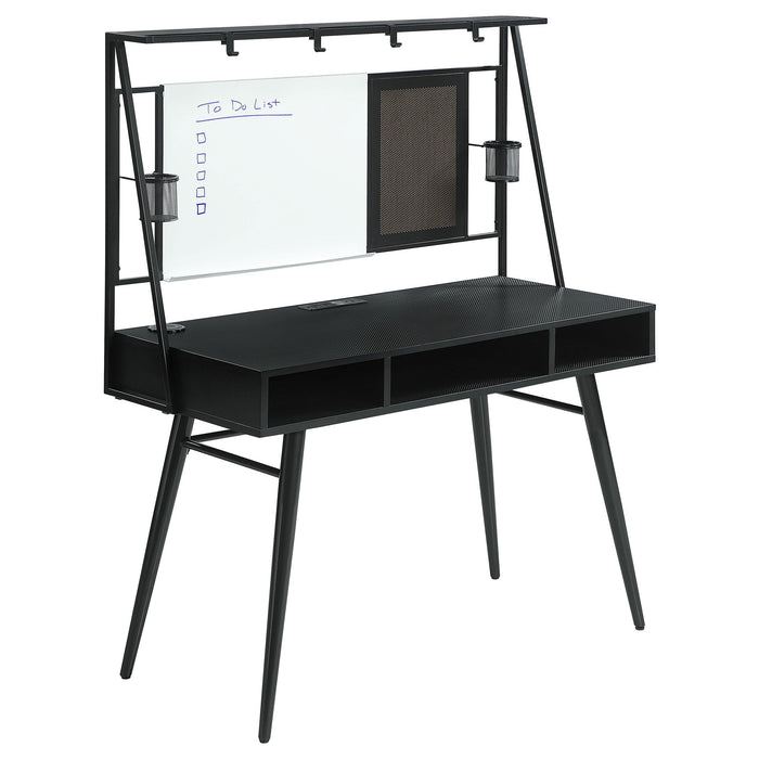 Darby - Writing Desk With USB Ports - Black