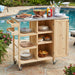 Foldable Outdoor Kitchen Island With Storage Cabinet Hearth and Haven