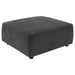 Ortega - Square Ottoman - Charcoal Furniture Max