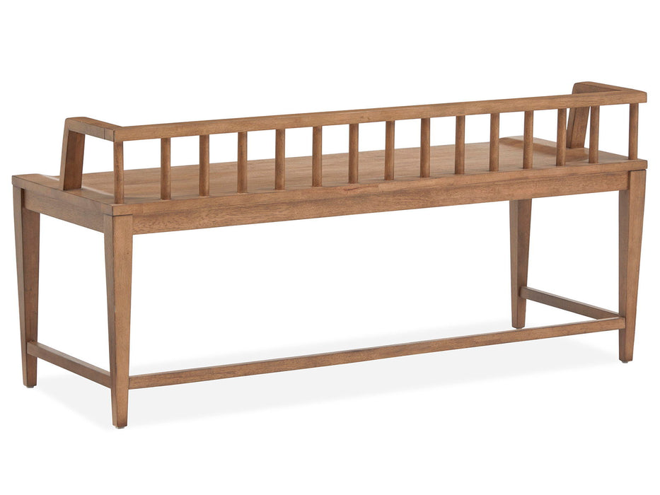 Lindon - Arm Bench With Low Back - Light Brown Magnussen Furniture
