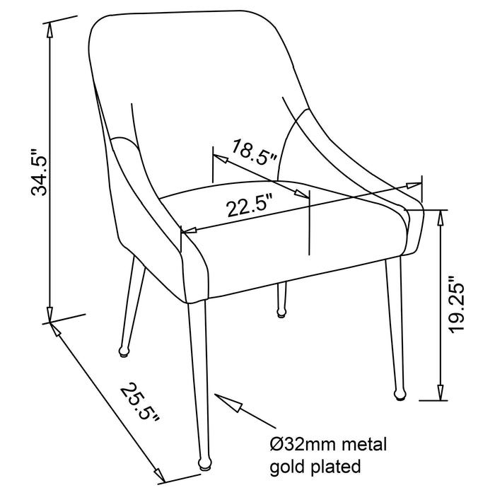 Walmer - Wingback Dining Chair (Set of 2) - Blue Furniture Max