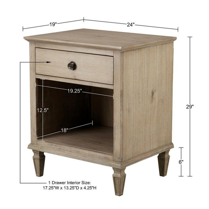 Victoria - Nightstand With Open Storage