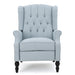 Armchair Recliner With Pushback Mechanism And Wingback Design Noble House